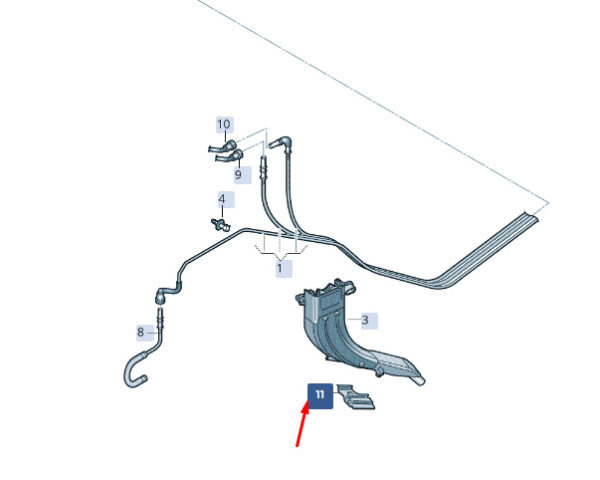 3Q0201449F - ŠKODA SUPERB MK3 fuel line fuse clip 3Q0201449F NEW ORIGINAL