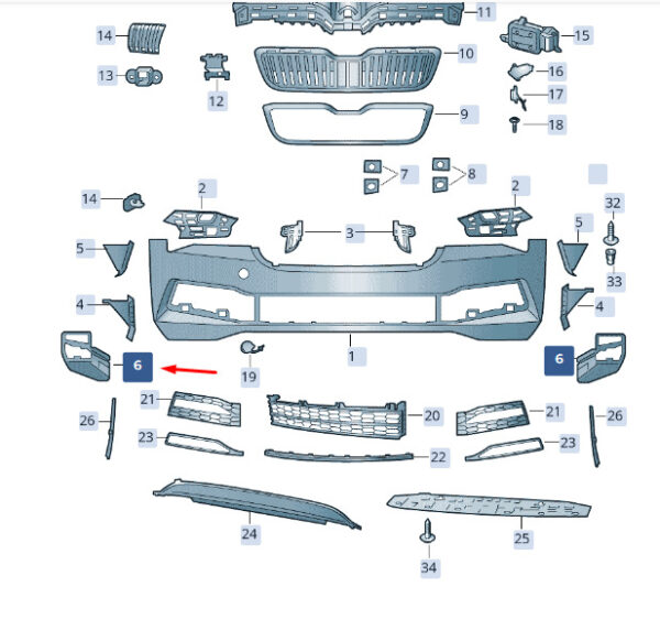 3V0121333A - NEW ŠKODA SUPERB MK3 FRONT LEFT DRIVER 3V0121333A ORIGINAL