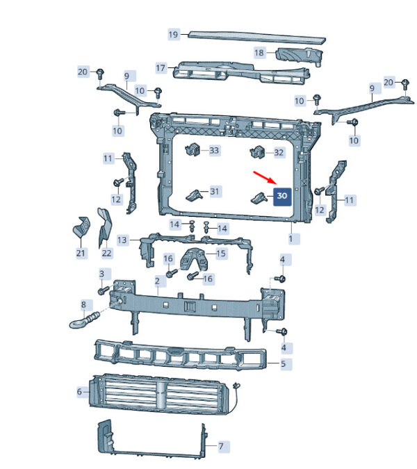 3V0121345C - NEW ŠKODA SUPERB MK3 FRONT PANEL SEAL 3V0121345C ORIGINAL