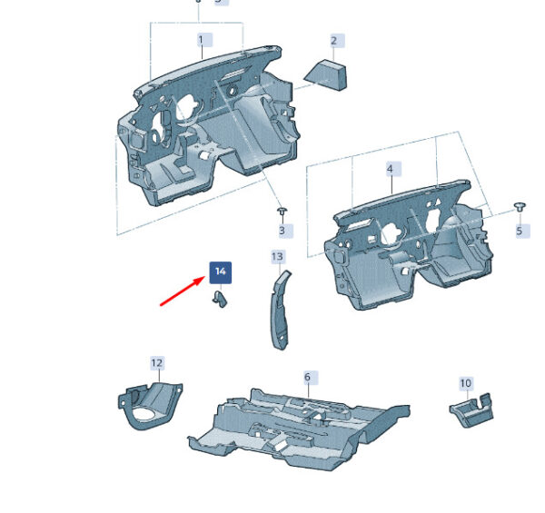 3V0864237 - NEW ŠKODA SUPERB MK3 FRONT LEFT WHEEL BOOST. INSULATION 3V0864237 ORIGINAL