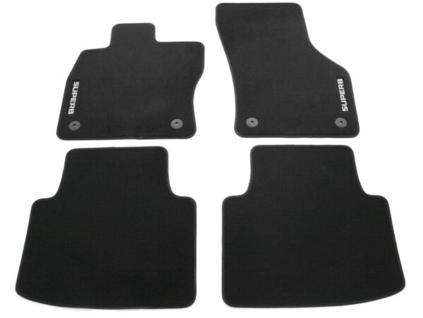 3V1061404 - ŠKODA SUPERB MK3 Floor Mat Set Left Steering 3V1061404, Original Part
