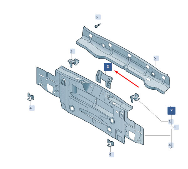 3V5813323 - NEW ŠKODA SUPERB MK3 REAR LOCK TOWER REINFORCEMENT 3V5813323 ORIGINAL