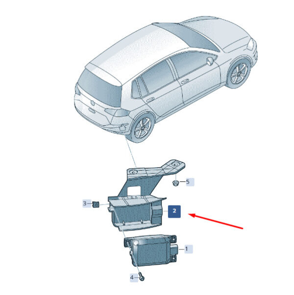 3V5907455A - NEW ŠKODA SUPERB MK3 REAR LEFT BLIND SPOT RECOGNITION CLASS 3V5907455A ORIGINAL