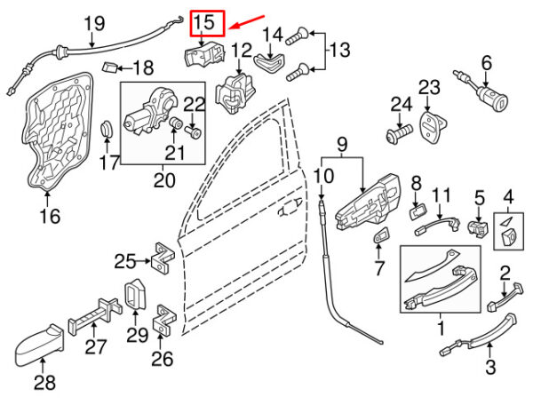 4H0837350 - NEW ŠKODA SUPERB MK2 3T FRONT RIGHT TURLOCK COVER LHD 4H0837350 ORIGINAL
