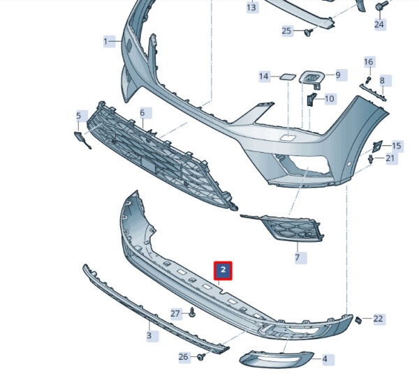 575805903BGRU - Seat Ateca KH7 CUPRA front bumper spoiler 575805903BGRU NEW original
