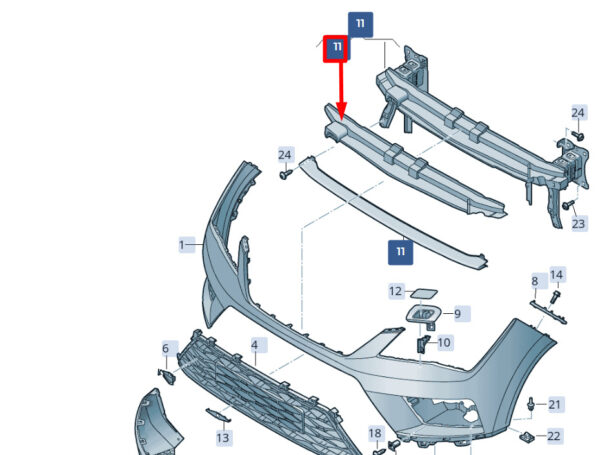 575807251A - New SEAT ATECA KH7 Front Bumper Impact Foam 575807251A Genuine