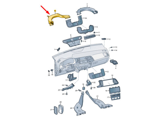 576819633 - NEW SEAT ATECA KH7 LASSESE AIR GUIDE LHD 576819633 ORIGINAL