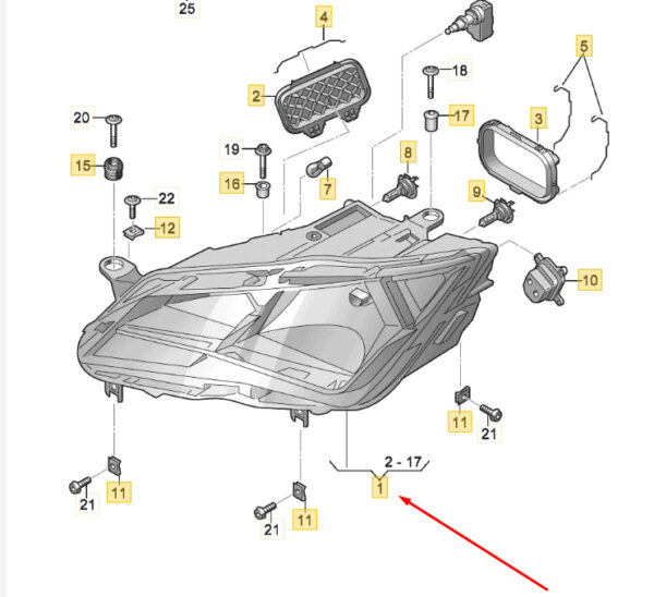 577941006A - SEAT ATECA KH7 Headlight Front Right 577941006A RHD NEW Genuine