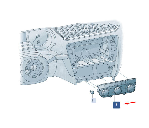 5E0819047CYMS - ŠKODA SUPERB MK3 Fresh Air and Heating Control 5E0819047CYMS, NEW, ORIGINAL
