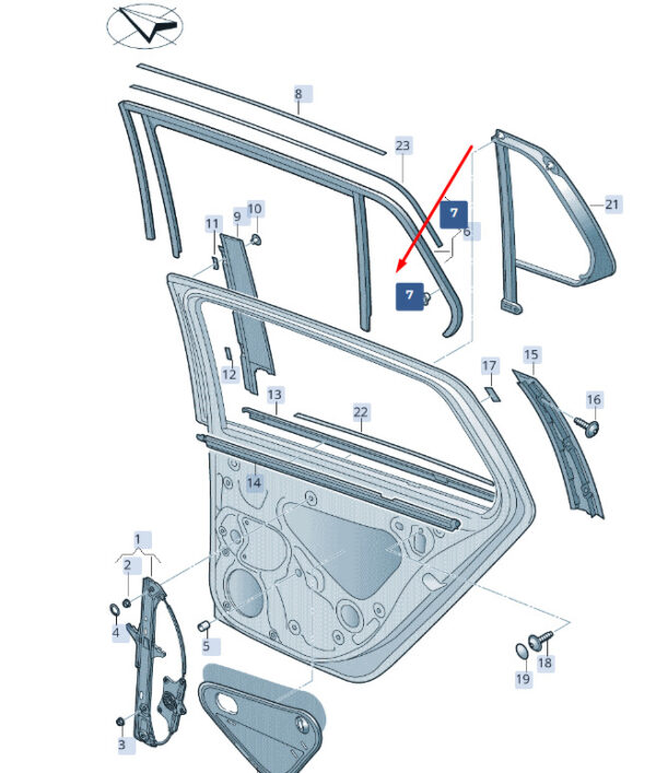 5E0837732A - NEW ŠKODA SUPERB MK3 REAR SLIDER WINDOW INSTRUCTIONS 5E0837732A ORIGINAL