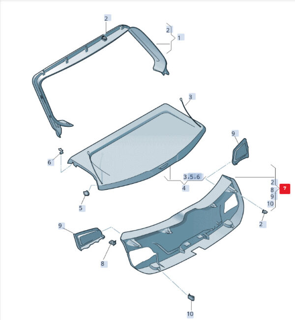 5F3867601HVS9 - SEAT Leon SC 5F tailgate trim trunk lid 5F3867601HVS9 NEW