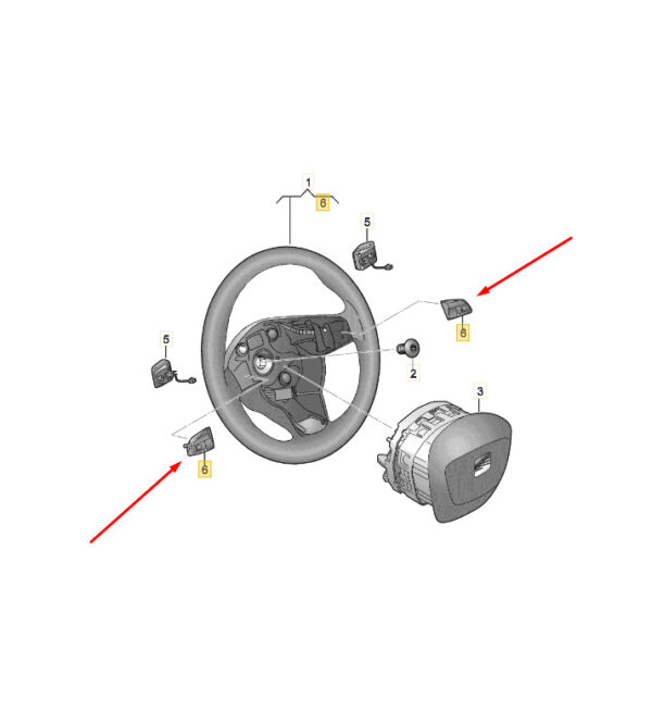 5FA919719ADRZF - SEAT ATECA KH7 STEERING WHEEL CONTROL SWITCH 5FA919719ADRZF NEW GENUINE