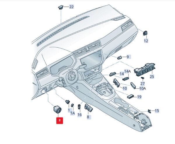 5G0941431AFWZU - SEAT LEON 5F Headlight Switch Control Unit 5G0941431AFWZU NEW GENUINE