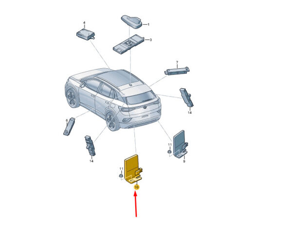 5LA035317A - Skoda Enyaq iV LTE Antenna Mount Right 5LA035317A NEW GENUINE