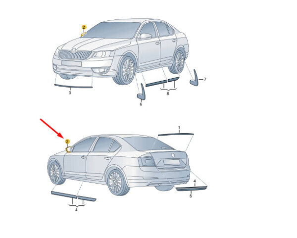 5LA072530F9R - ŠKODA ENYAQ IV front door mirror housing cover kit 5LA072530F9R NEW original