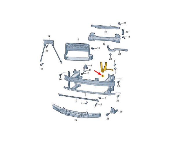 5LA805764 - ŠKODA ENYAQ IV lock holder front right 5LA805764 NEW original