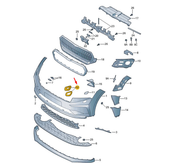 5LA807924 - ŠKODA ENYAQ IV frame for headlight cleaning system right 5LA807924 part