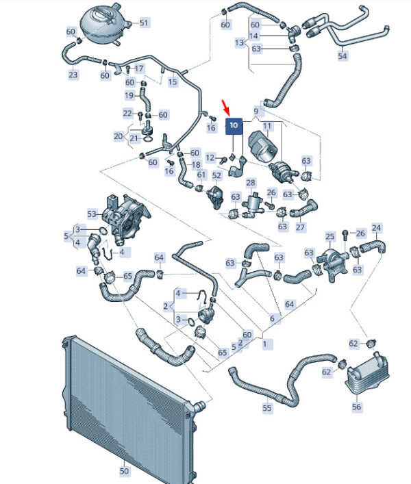 5N0198093 - ŠKODA SUPERB MK3 Cooling System Attachments Set 5N0198093, Original Part