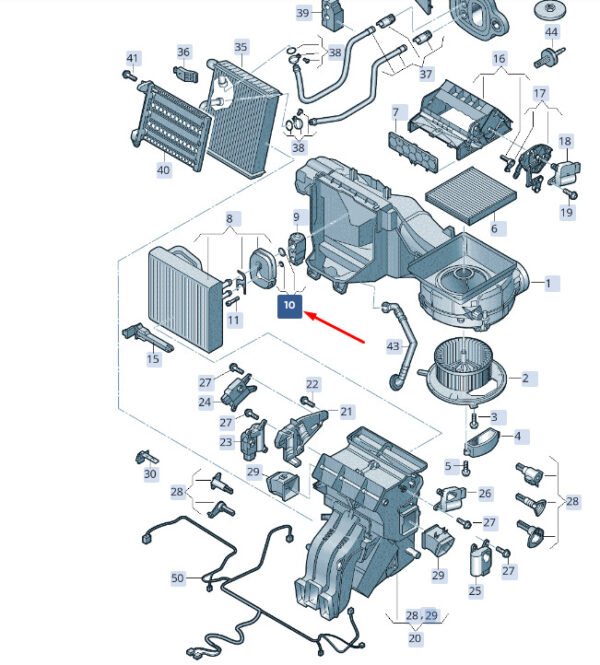 5Q0898850 - New SKODA SUPERB MK3 EVAPORATOR ROUND GASKET SET 5Q0898850 GENUINE