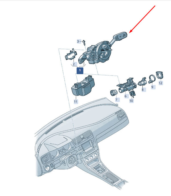 5Q1953507BSIGI - NEW SEAT ATECA KH7 TURN WIPER DISPLAY WITH SLIPPAGE SQUIB 5Q1953507BSIGI