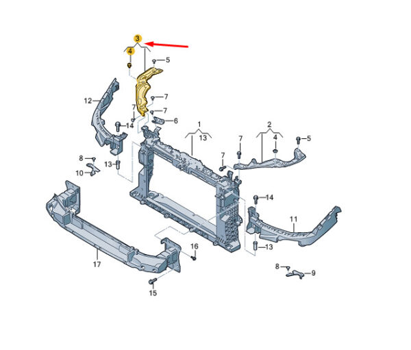 6F0806930A - New SEAT IBIZA MK5 FRONT RIGHT UPPER STRUT 6F0806930A GENUINE