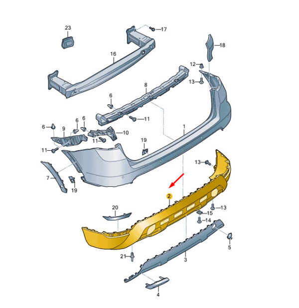6F9807521E9B9 - Seat Arona Rear Spoiler 6F9807521E9B9 NEW Genuine
