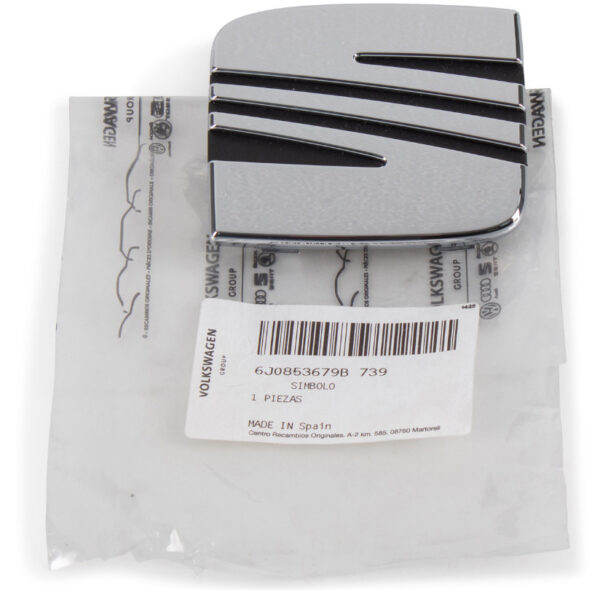 6J0853679B739 - SEAT Ibiza IV 6J5 6P1 radiator grille emblem front 6J0853679B739, original part