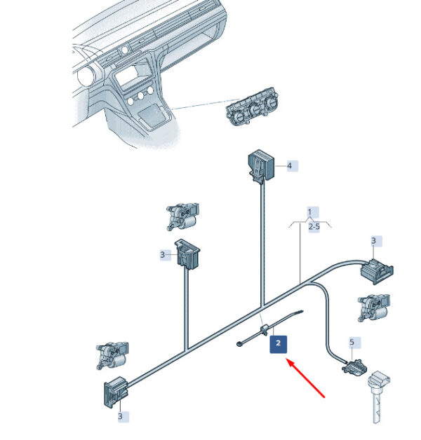 6Q0971838C - NEW ŠKODA SUPERB MK3 REGULATED AIR CONDITIONING. ORIGINAL TIE 6Q0971838C CABLE CABLE