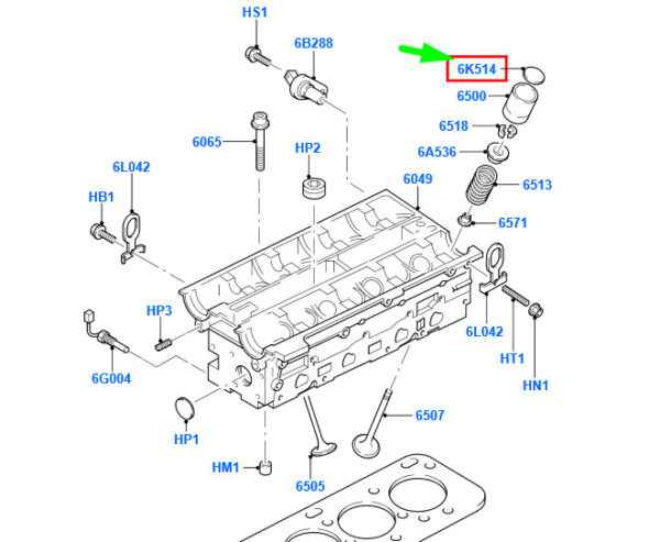 1054070 - NEW FORD TRANSIT CONNECT MK1 VALVE SHIM 978M-6K514-AF1B 1054070 ORIGINAL