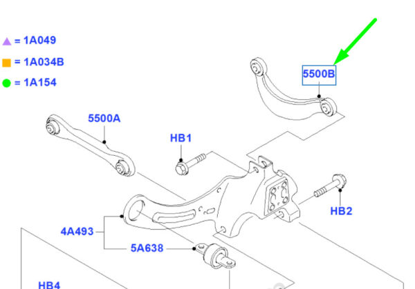 1061659 - NEW FORD FOCUS MK1 REAR SUSPENSION UPPER ARM ASSY 1061659 98AG-5500-AG ORIGINAL