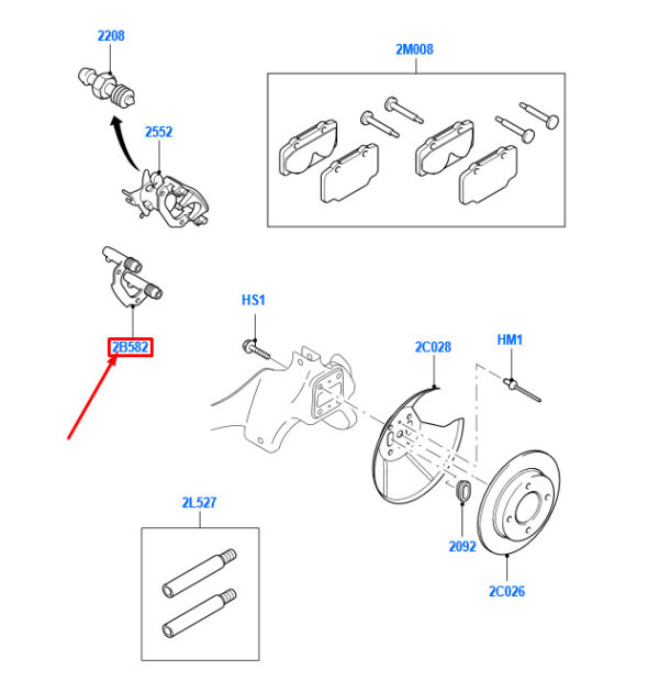 1075557 - NEW FORD FOCUS MK1 REAR BRAKE BACK PLATE ASSY 1075557 98AB-2B582-AA ORIGINAL