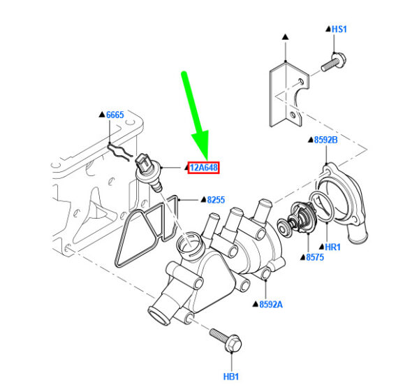 1089854 - NEW FORD KA MK1 ENGINE COOLANT TEMPERATURE SENSOR 1089854 XS6F-12A648-BA