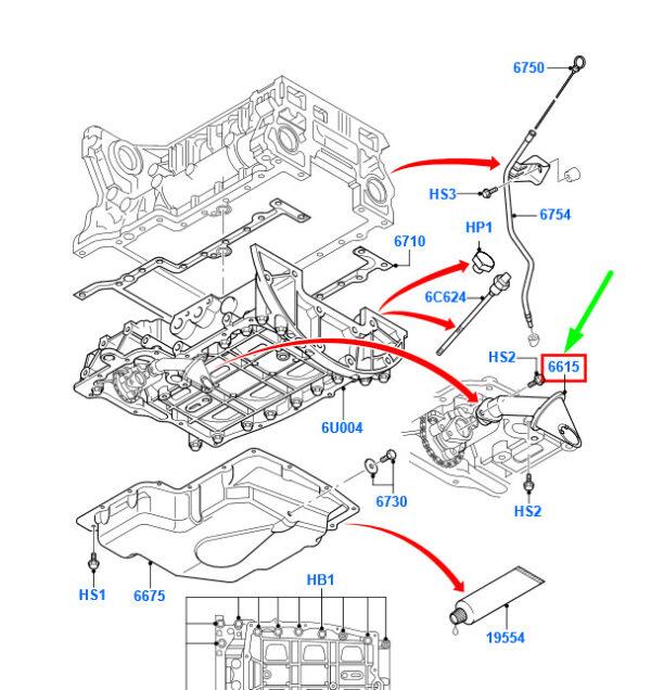 1096256 - NEW FORD TRANSIT MK3 OIL PUMP INLET PIPE 1096256 YC1Q-6615-CB GENUINE