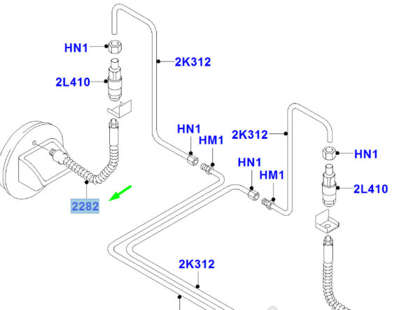 1104481 - NEW FORD KA MK1 REAR BRAKE HOSE 1104481 98KB-2282-AB ORIGINAL
