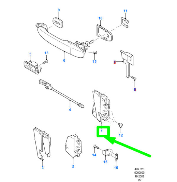 1107700 - NEW FORD GALAXY V191 MK1 REAR LEFT DOOR LOCK 1107700 YM21-A26413-AA ORIGINAL