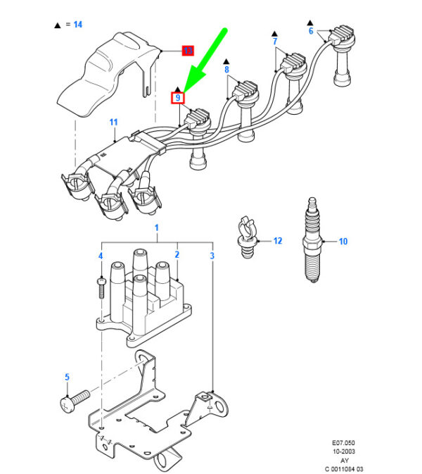 1114745 - NEU FORD MONDEO MK2 ZÜNDKABEL ASSY ZYLINDER 4 1114745 988F-12287-AB ORIGINAL