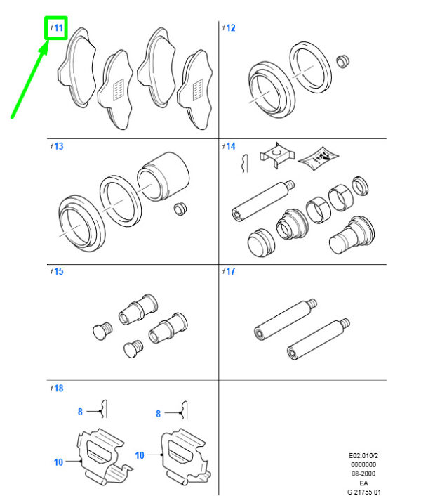 1130751 - NEW FORD ESCORT MK6 FRONT WHEEL BRAKE PAD SET 92AX-2K021-AB 1130751 ORIGINAL