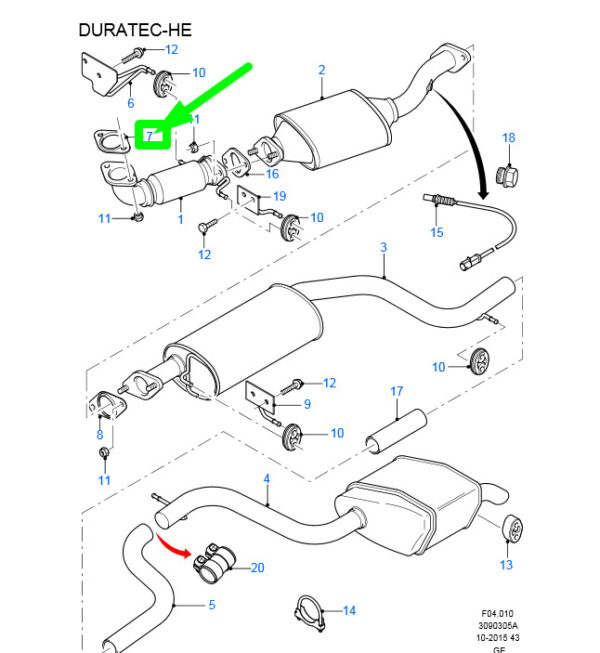 1133143 - NEW FORD MONDEO MK3 EXHAUST SYSTEMS PIPE GASKET 1133143 1S71-9451-AA ORIGINAL