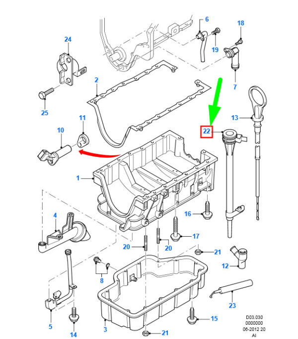 1135444 - NEW FORD FOCUS MK1 OIL LEVEL INDICATOR TUBE YS6Q-6K815-AC 1135444 ORIGINAL