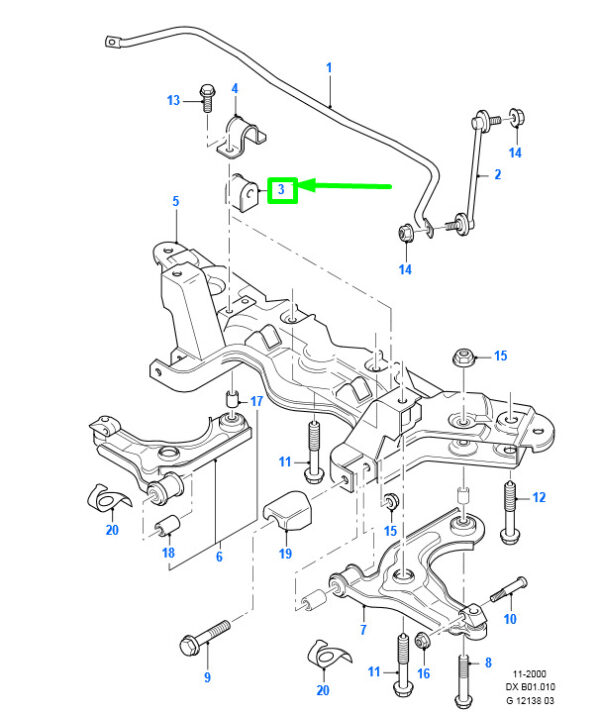 1145272 - NEW FORD FIESTA BE91 MK4 FRONT STABILISER STABILISER 1145272 GENUINE