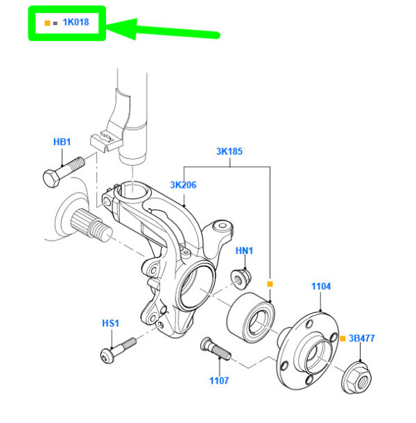 1201569 - NEW FORD FIESTA WS MK5 FRONT WHEEL BEARING REPAIR KIT 1201569 ORIGINAL