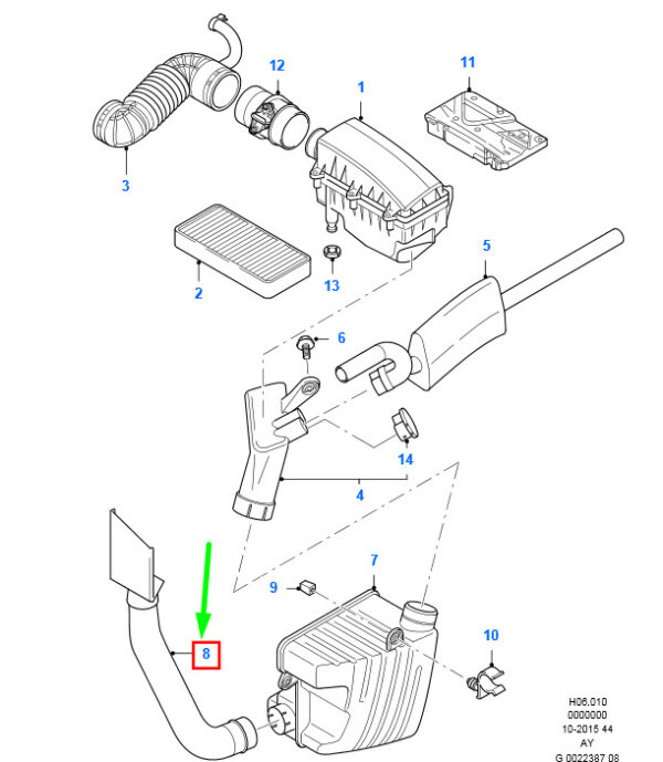 1201576 - NEW FORD MONDEO MK3 AIR PURIFIER INLET PIPE 1S71-9A675-AG 1201576 ORIGINAL
