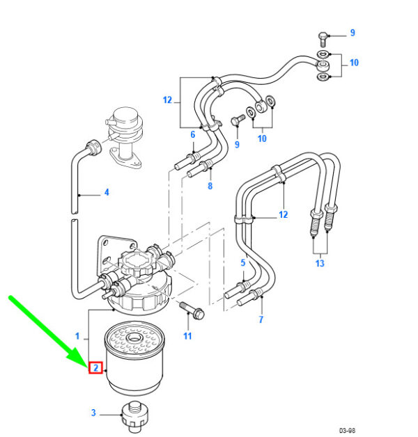 1208300 - NEW FORD TRANSIT MK2 FUEL FILTER ELEMENT 1208300 97FF-9176-AC ORIGINAL