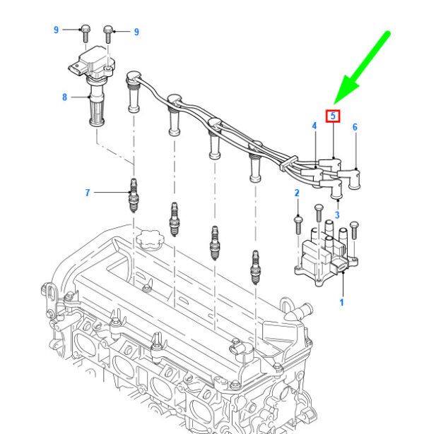 1255507 - FORD MONDEO MK3 Zündkabelbaugruppe Zylinder Nr. 3 1255507 NEU ORIGINAL