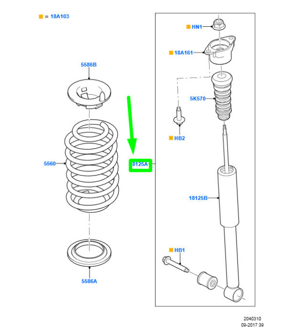 1305638 - NEW FORD FIESTA WS MK5 REAR SHOCK ABSORBER KIT 1305638 2N11-18008-AE ORIGINAL