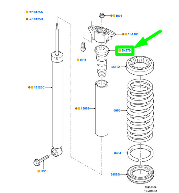 1309151 - NEW FORD FOCUS MK2 REAR SHOCK ABSORBER STOP 1309151 3M51-5K570-AC ORIGINAL