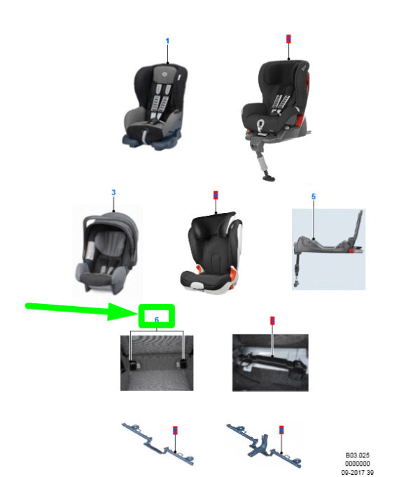 1332664 - NEW FORD C-MAX MK1 REAR CHILD SEAT ANCHORAGE ISOFIX COVER KIT 1332664 ORIGINAL