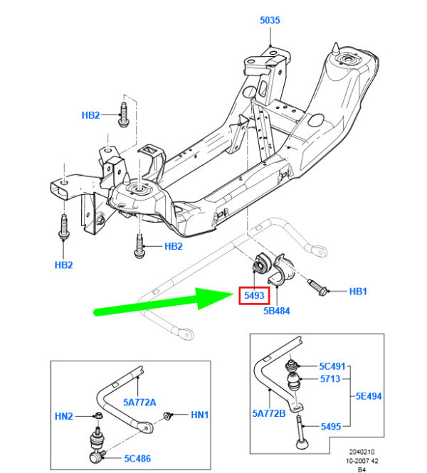 1337965 - NEW FORD FOCUS MK2 REAR ANTI ROLL BAR BUSH 3M51-4A037-FB 1337965 ORIGINAL