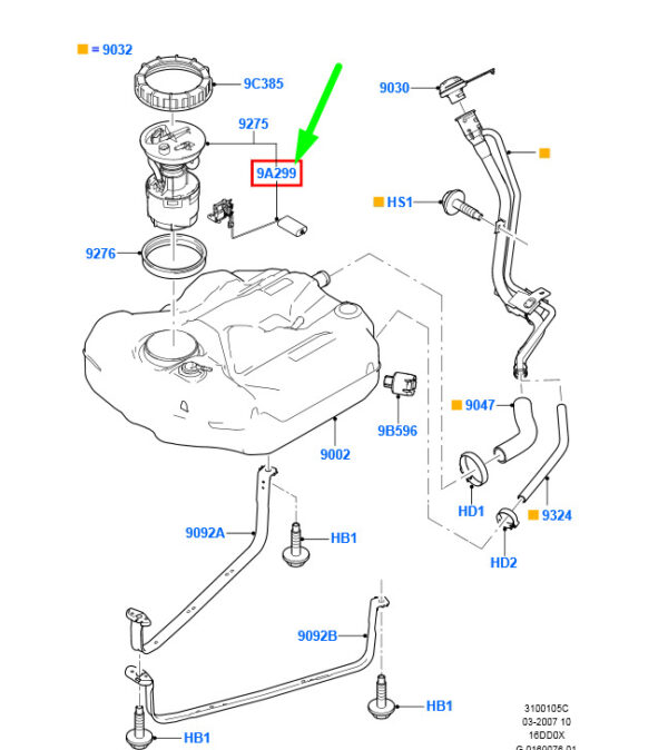 1341326 - NEU FORD C-MAX MK1 TANK SENDER ASSY 1341326 3M51-9A299-BA ORIGINAL