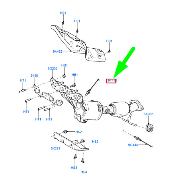 1351337 - NEW FORD FOCUS MK2 LAMBDA OXYGEN SENSOR 3M51-9F472-BC 1351337 ORIGINAL